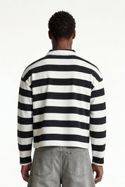 Polo Longsleeve "FOR DREAMERS" Rudeboy Stripe Black - BASEDODICI®