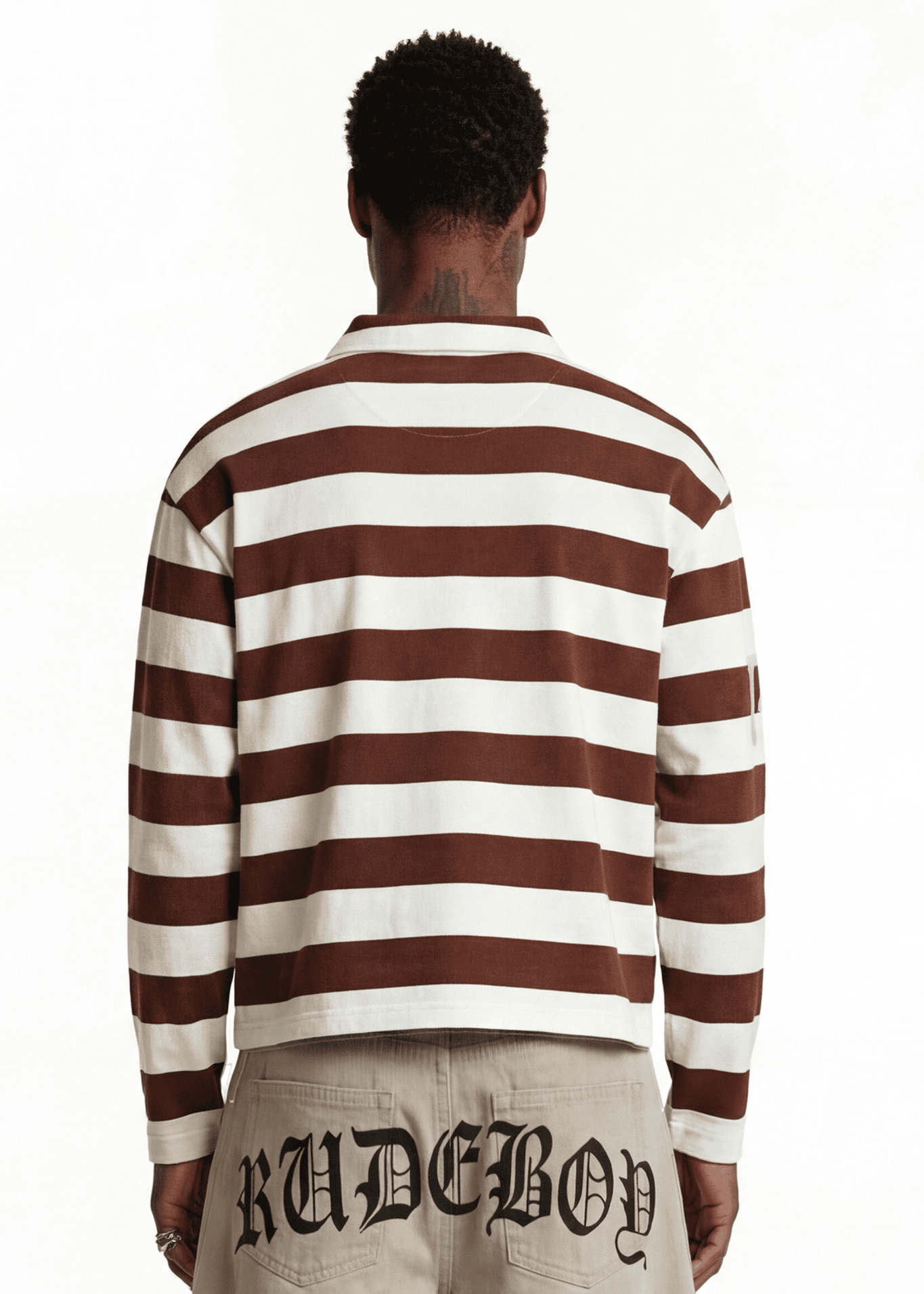 Polo Longsleeve "FOR DREAMERS" Rudeboy Stripe Brown - BASEDODICI®