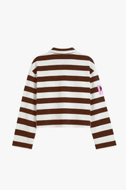 Polo Longsleeve "FOR DREAMERS" Rudeboy Stripe Brown - BASEDODICI®