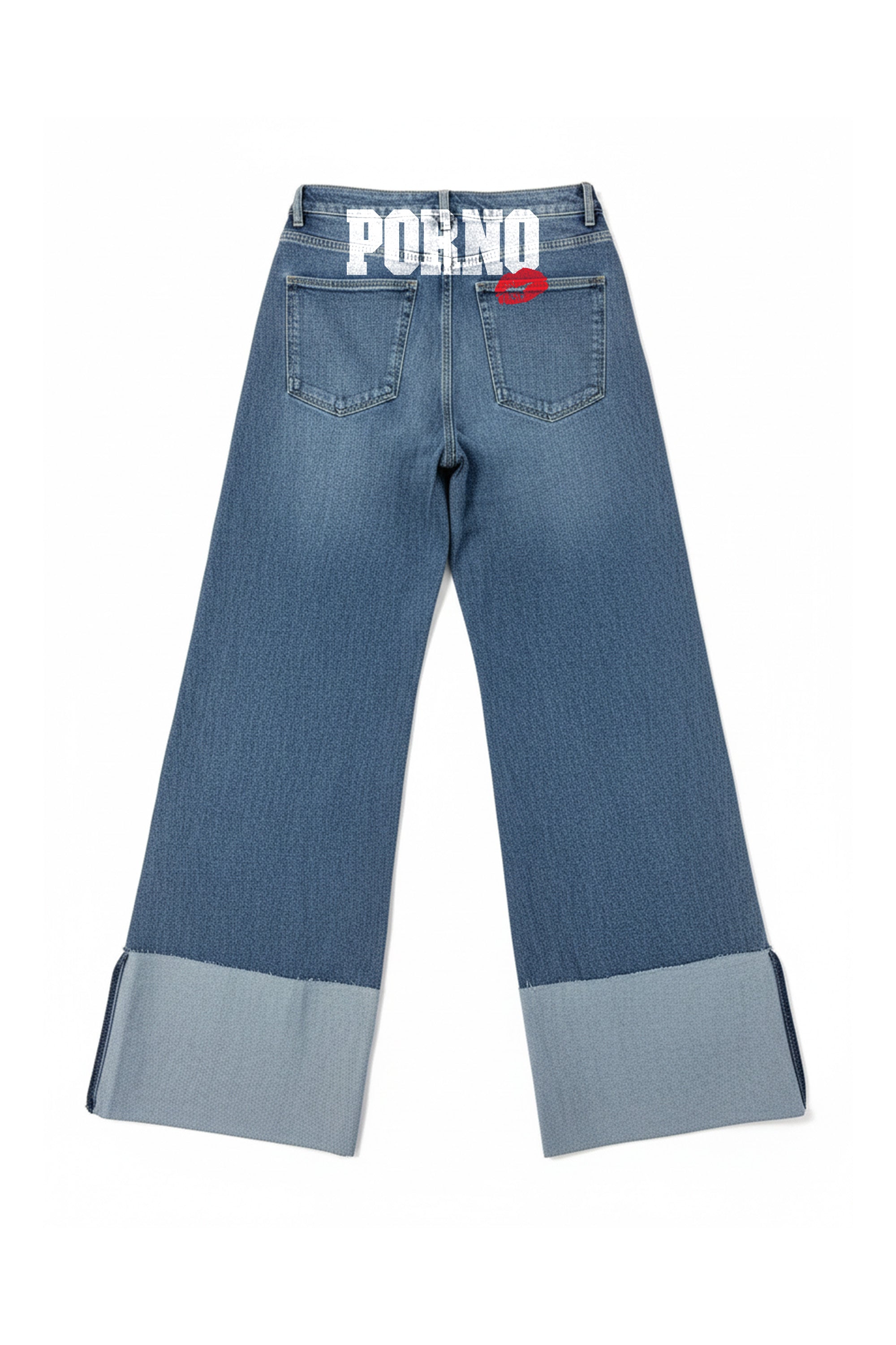 Bigall Denim “DIVA” P*rno Kiss Mid Blue