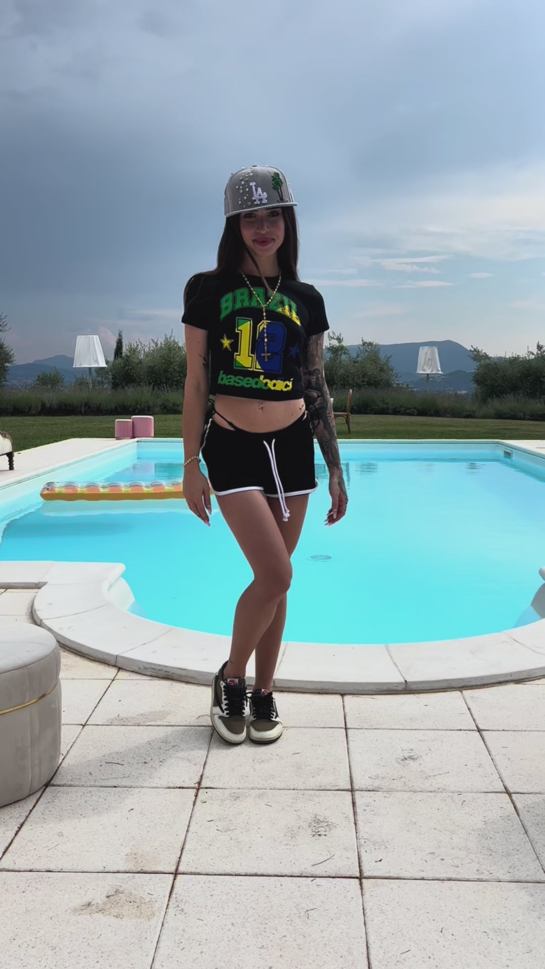 Baby Tee "DIVA" Brazil Black