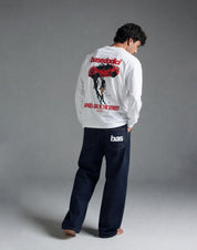 BAS logo Pants Raw indossato retro