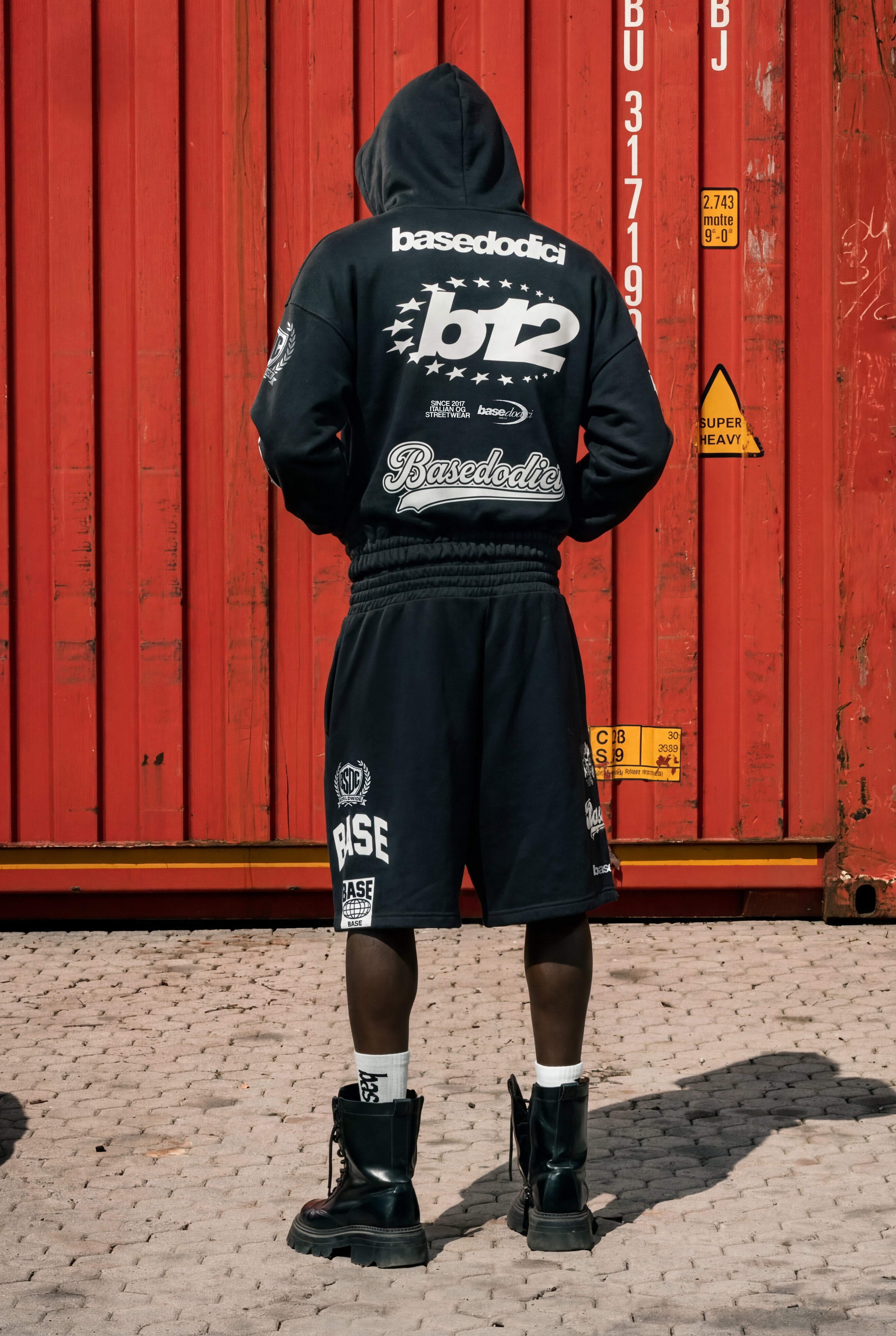 Fleece Jorts "LAST DELIVERY" Black