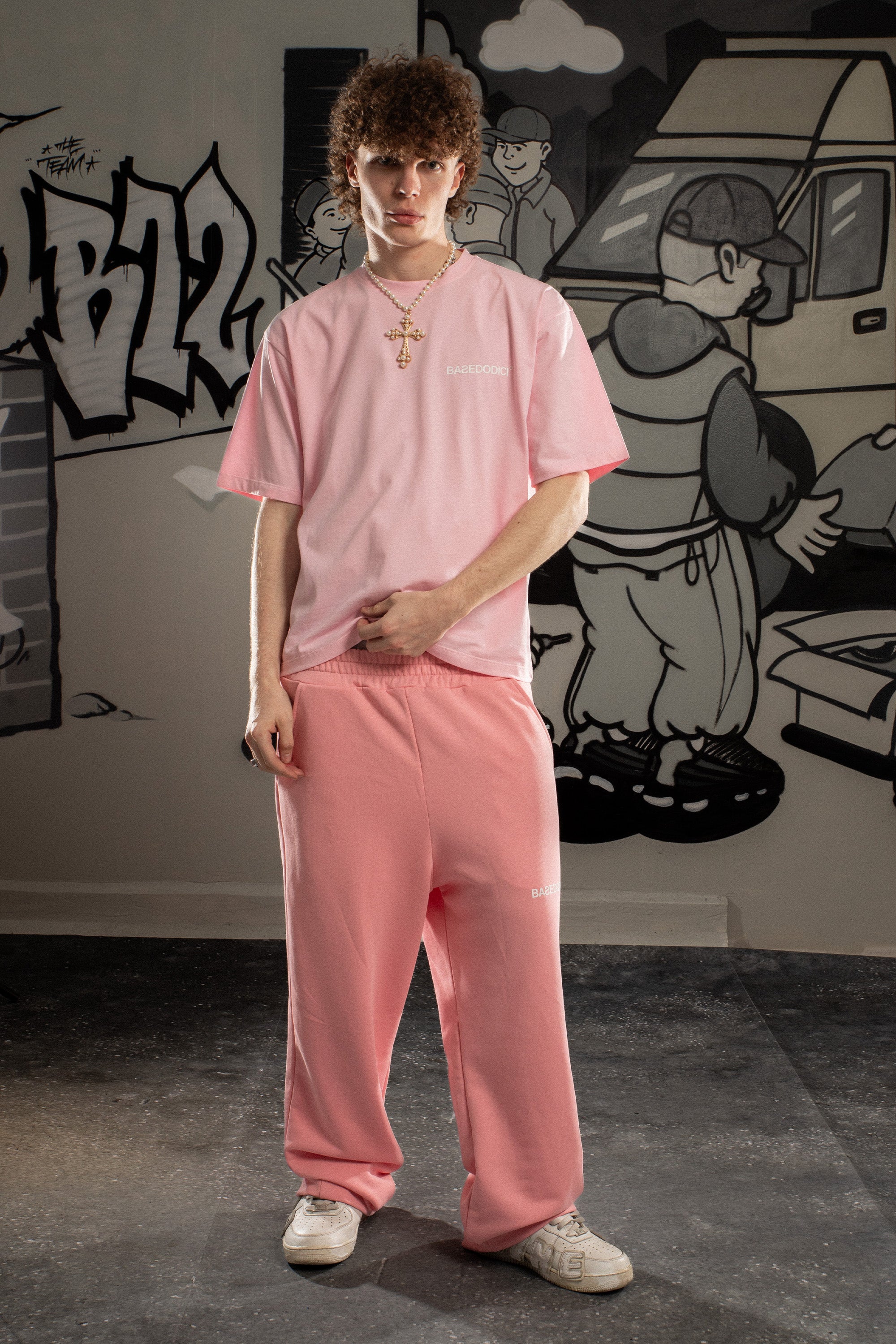 Fleece Pants “THEICON” BASIC Pink