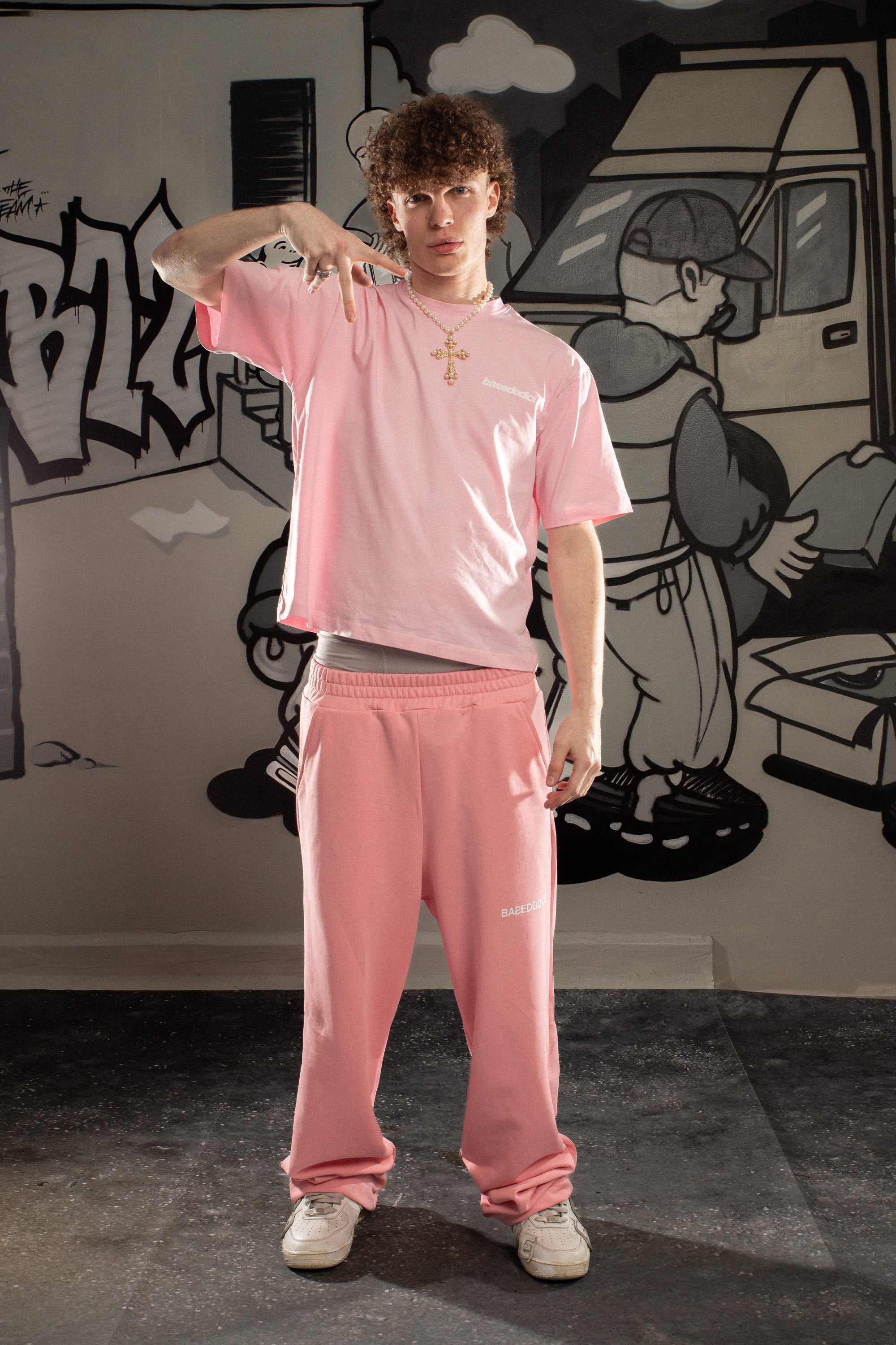 Fleece Pants “THEICON” BASIC Pink