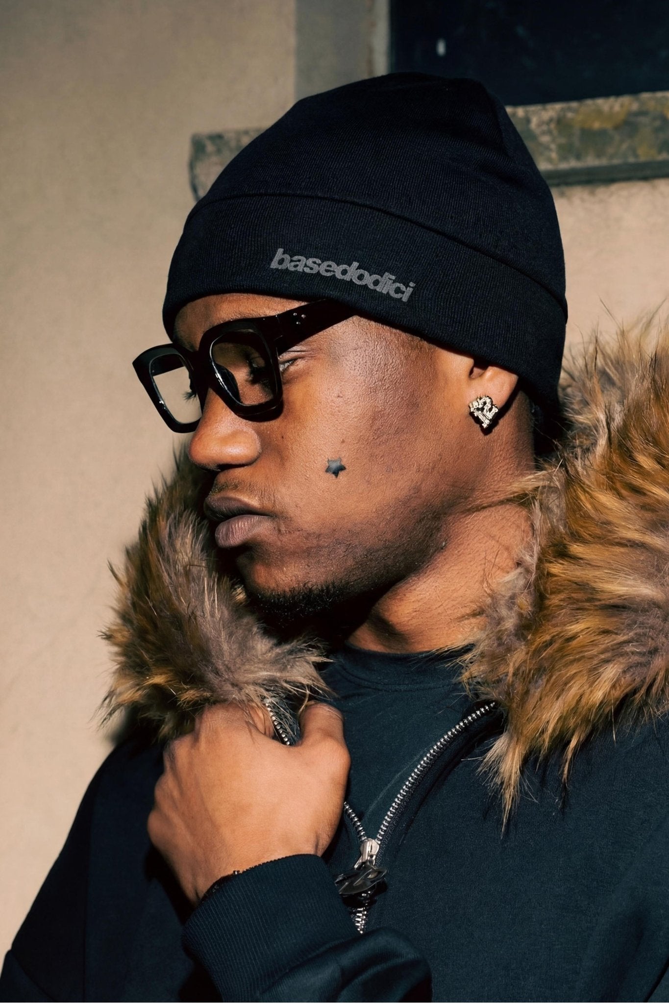 Skull Cap “DETROIT” Black - BASEDODICI®