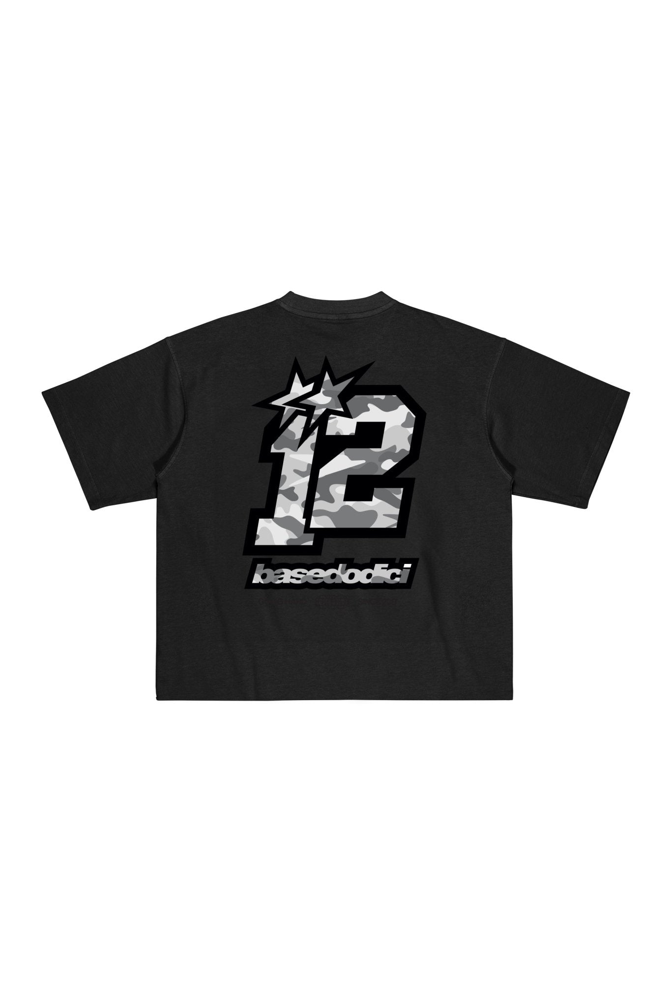 T-Shirt “4PLAYERS” Back 12 Black/CamoGrey - BASEDODICI®