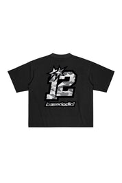 T-Shirt “4PLAYERS” Back 12 Black/CamoGrey - BASEDODICI®