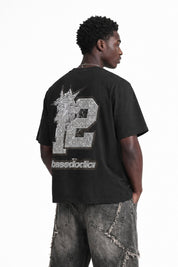 T-Shirt "4PLAYERS" Back 12 Black/Grillz - BASEDODICI®