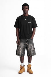T-Shirt "4PLAYERS" Back 12 Black/Volcano - BASEDODICI®