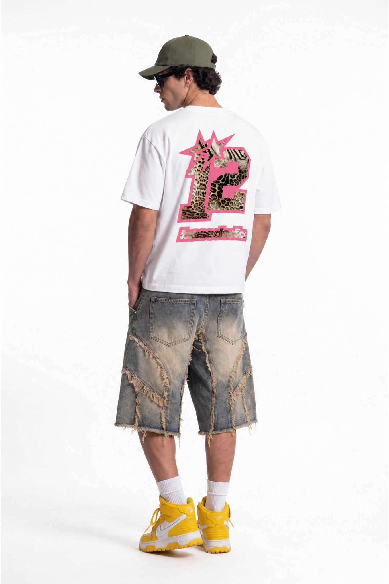T-Shirt "4PLAYERS" Back 12 White/AnimalierPink - BASEDODICI®