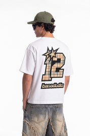 T-Shirt "4PLAYERS" Back 12 White/Burby - BASEDODICI®