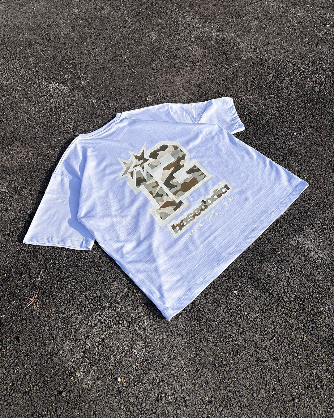 T-Shirt "4PLAYERS" Back 12 White/CamoGreen - BASEDODICI®
