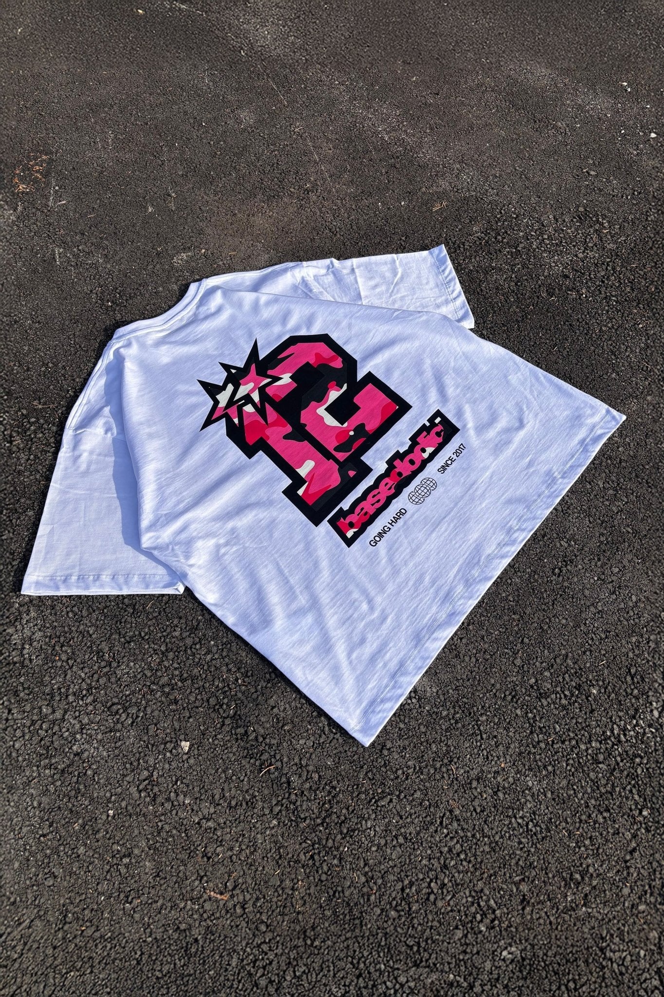 T-Shirt "4PLAYERS" Back 12 White/CamoPink - BASEDODICI®