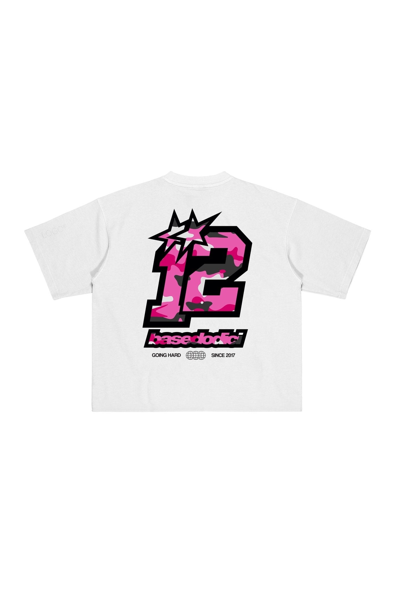 T-Shirt "4PLAYERS" Back 12 White/CamoPink - BASEDODICI®