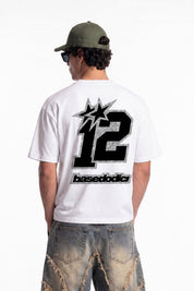 T-Shirt "4PLAYERS" Back 12 White/GrillzBlack - BASEDODICI®