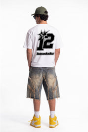 T-Shirt "4PLAYERS" Back 12 White/GrillzBlack - BASEDODICI®