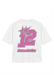 T-Shirt "4PLAYERS" Back 12 White/GrillzPink - BASEDODICI®
