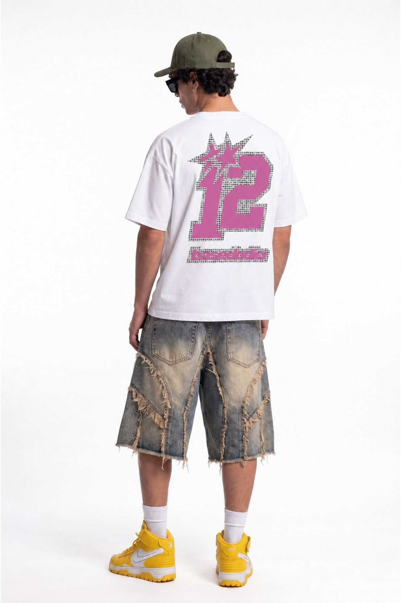 T-Shirt "4PLAYERS" Back 12 White/GrillzPink - BASEDODICI®