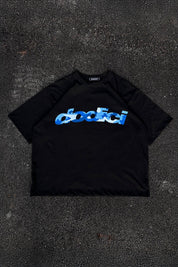 T-Shirt "4PLAYERS" Front DODICI Black/CamoBlue - BASEDODICI®