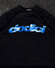 T-Shirt "4PLAYERS" Front DODICI Black/CamoBlue - BASEDODICI®