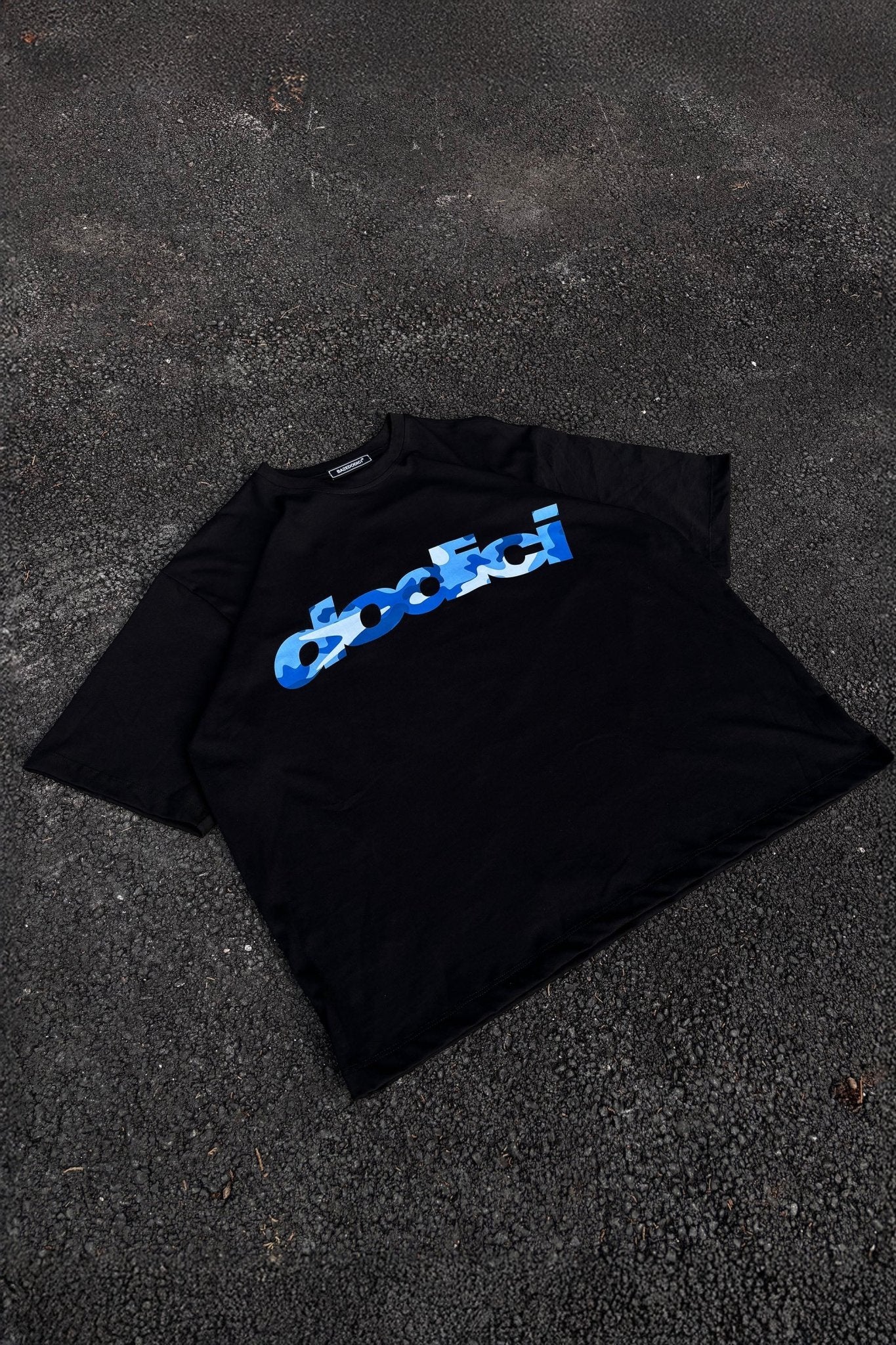 T-Shirt "4PLAYERS" Front DODICI Black/CamoBlue - BASEDODICI®