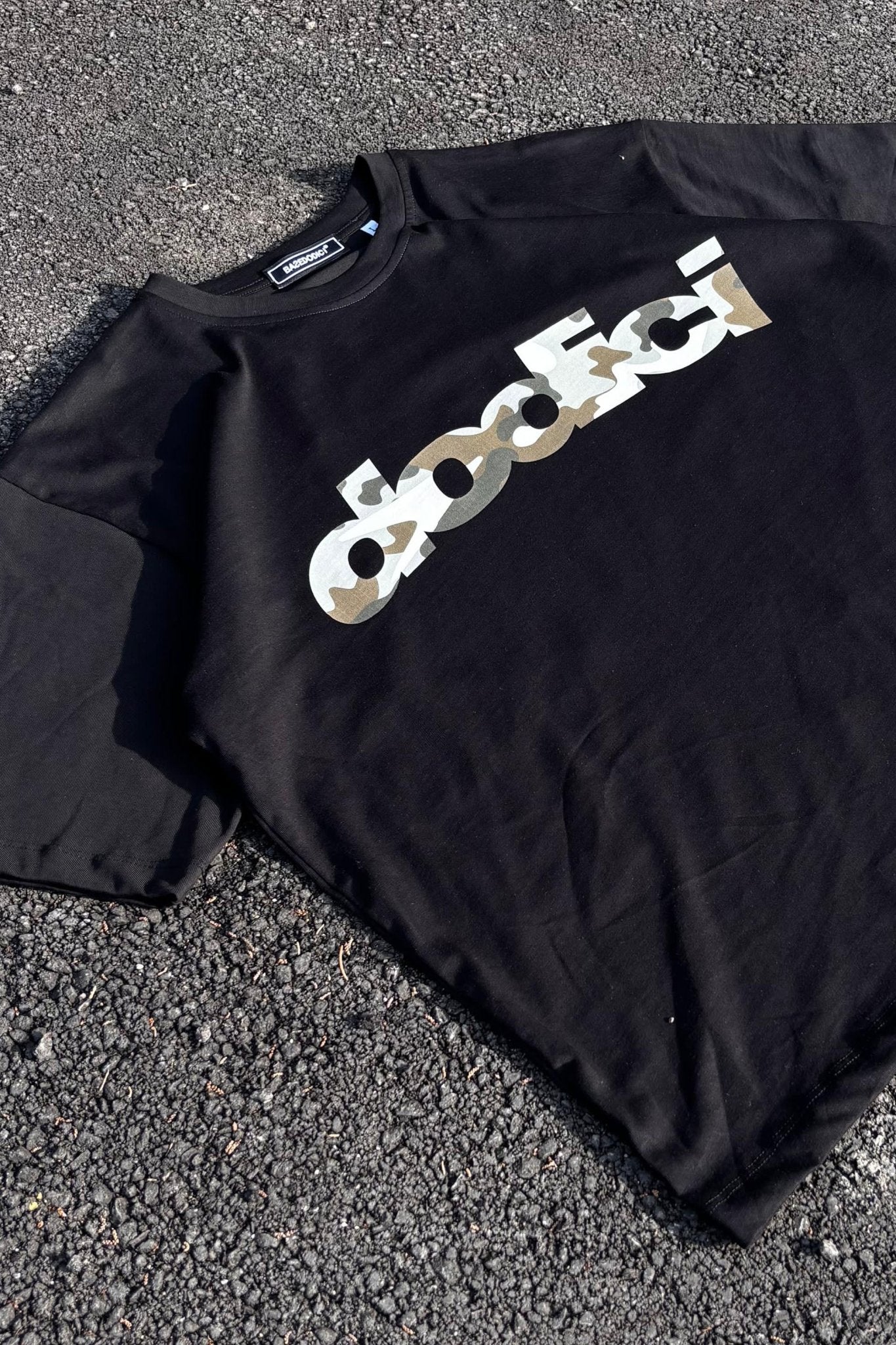 T-Shirt "4PLAYERS" Front DODICI Black/CamoGreen - BASEDODICI®