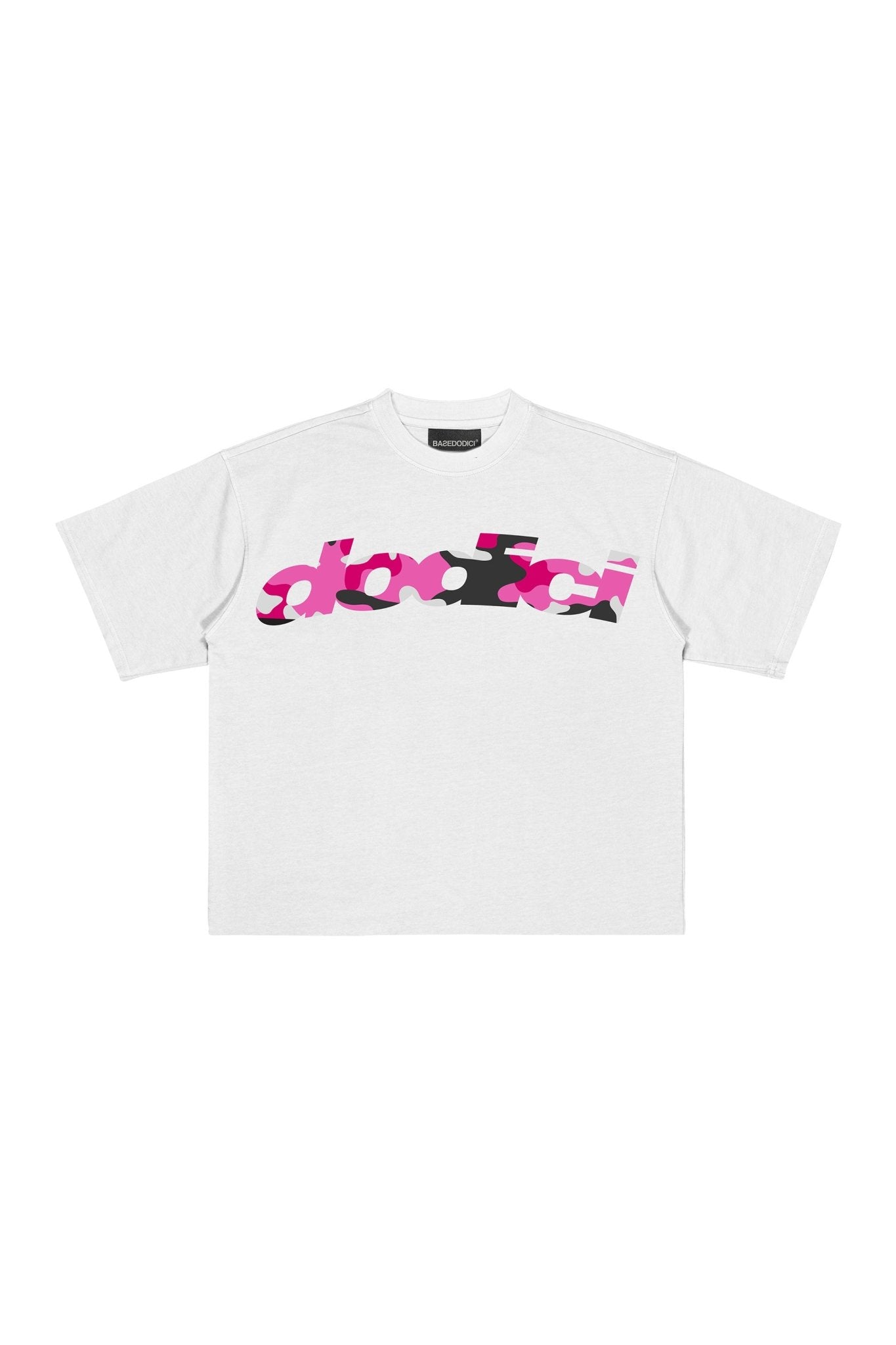 T-Shirt "4PLAYERS" Front DODICI White/CamoPink - BASEDODICI®