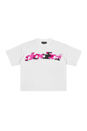 T-Shirt "4PLAYERS" Front DODICI White/CamoPink - BASEDODICI®