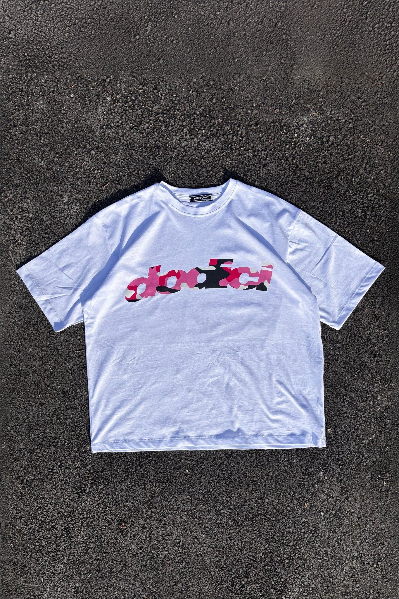 T-Shirt "4PLAYERS" Front DODICI White/CamoPink - BASEDODICI®