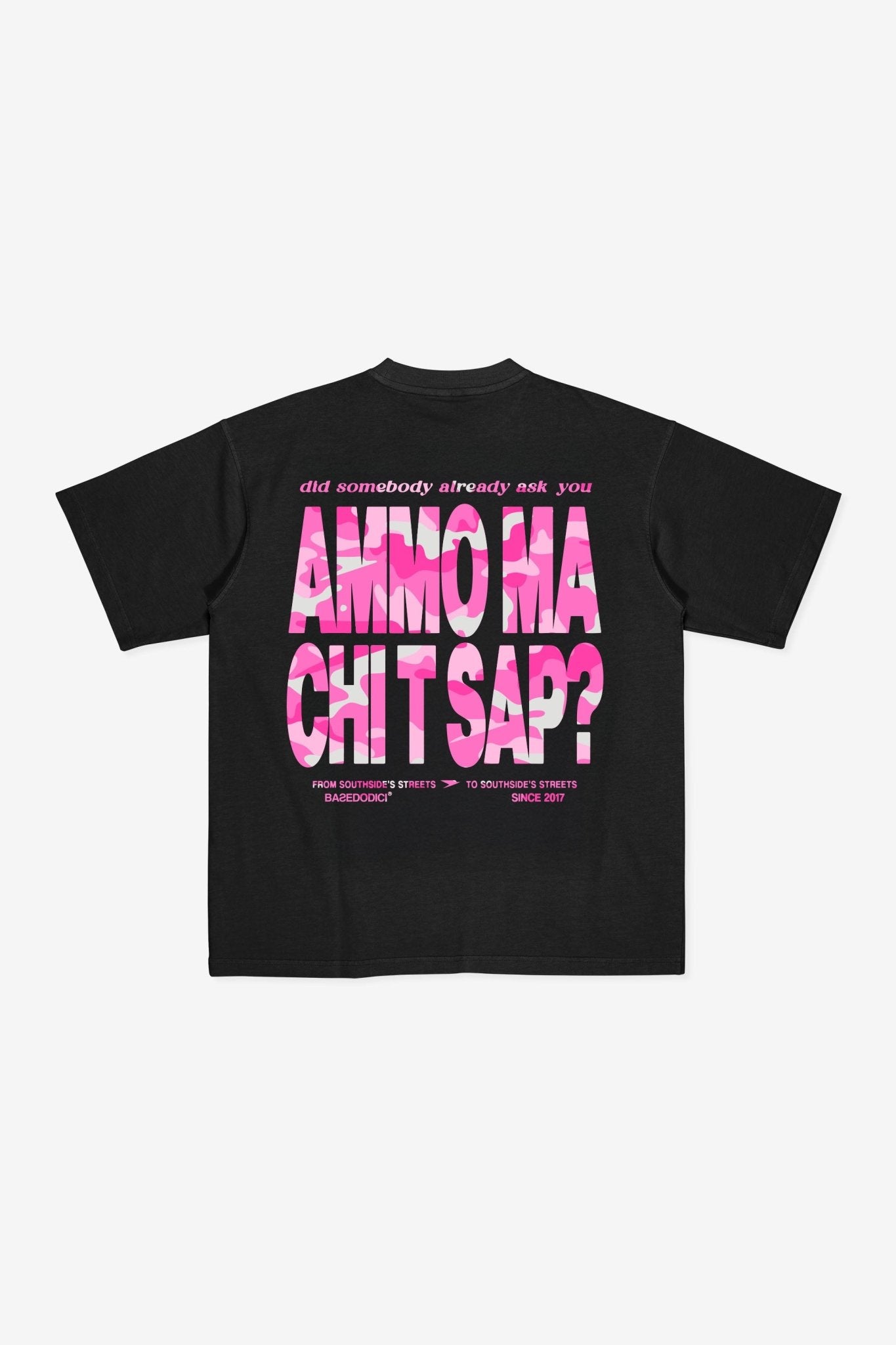T-Shirt "AMMO" CHI'T'SAP Black/Camo Pink - BASEDODICI®