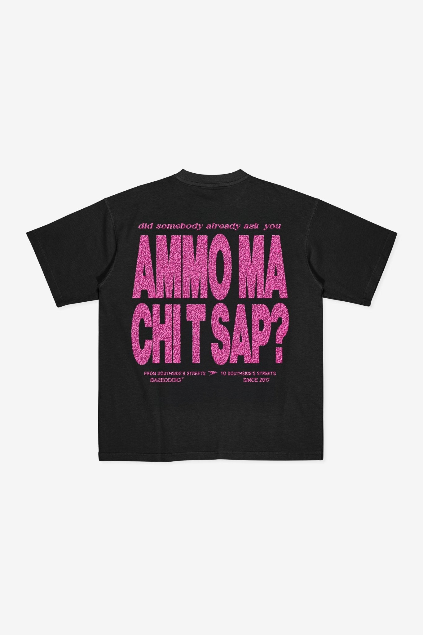 T-Shirt "AMMO" CHI'T'SAP Black/Glitter Bubble Pink - BASEDODICI®