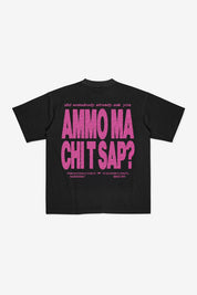 T-Shirt "AMMO" CHI'T'SAP Black/Glitter Bubble Pink - BASEDODICI®
