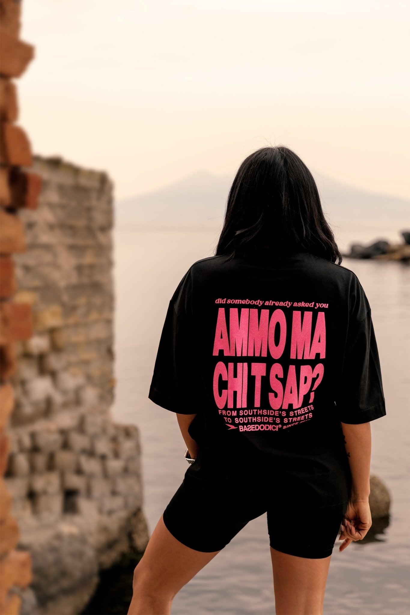 T-Shirt "AMMO" CHI'T'SAP Black/Glitter Bubble Pink - BASEDODICI®