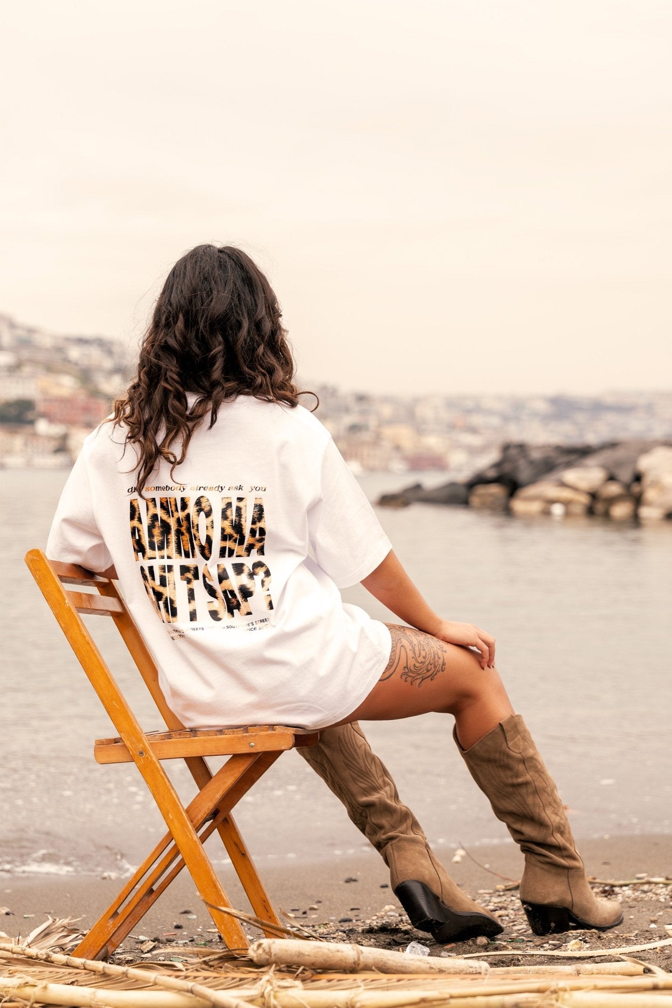 T-Shirt "AMMO" CHI'T'SAP White/Animalier Yellow - BASEDODICI®