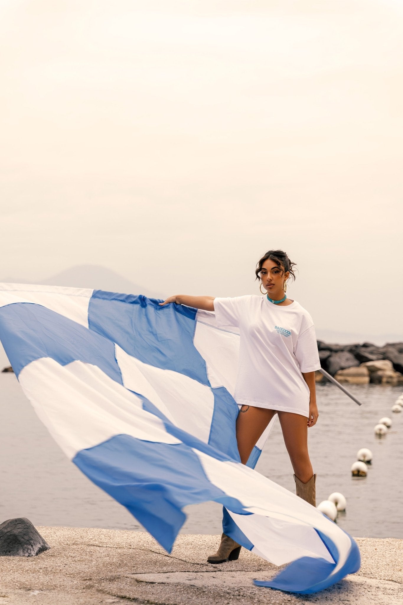 T-Shirt "AMMO" CHI'T'SAP White/Azure - BASEDODICI®