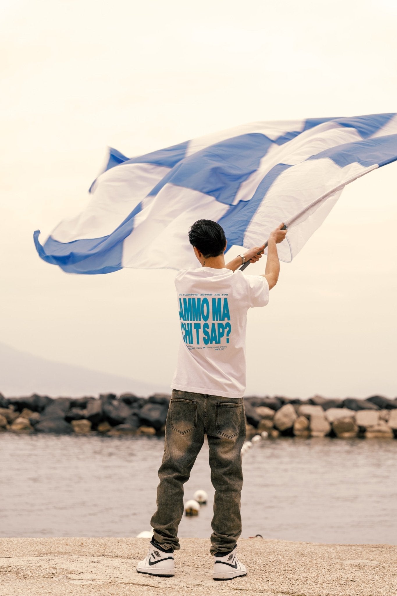 T-Shirt "AMMO" CHI'T'SAP White/Azure - BASEDODICI®