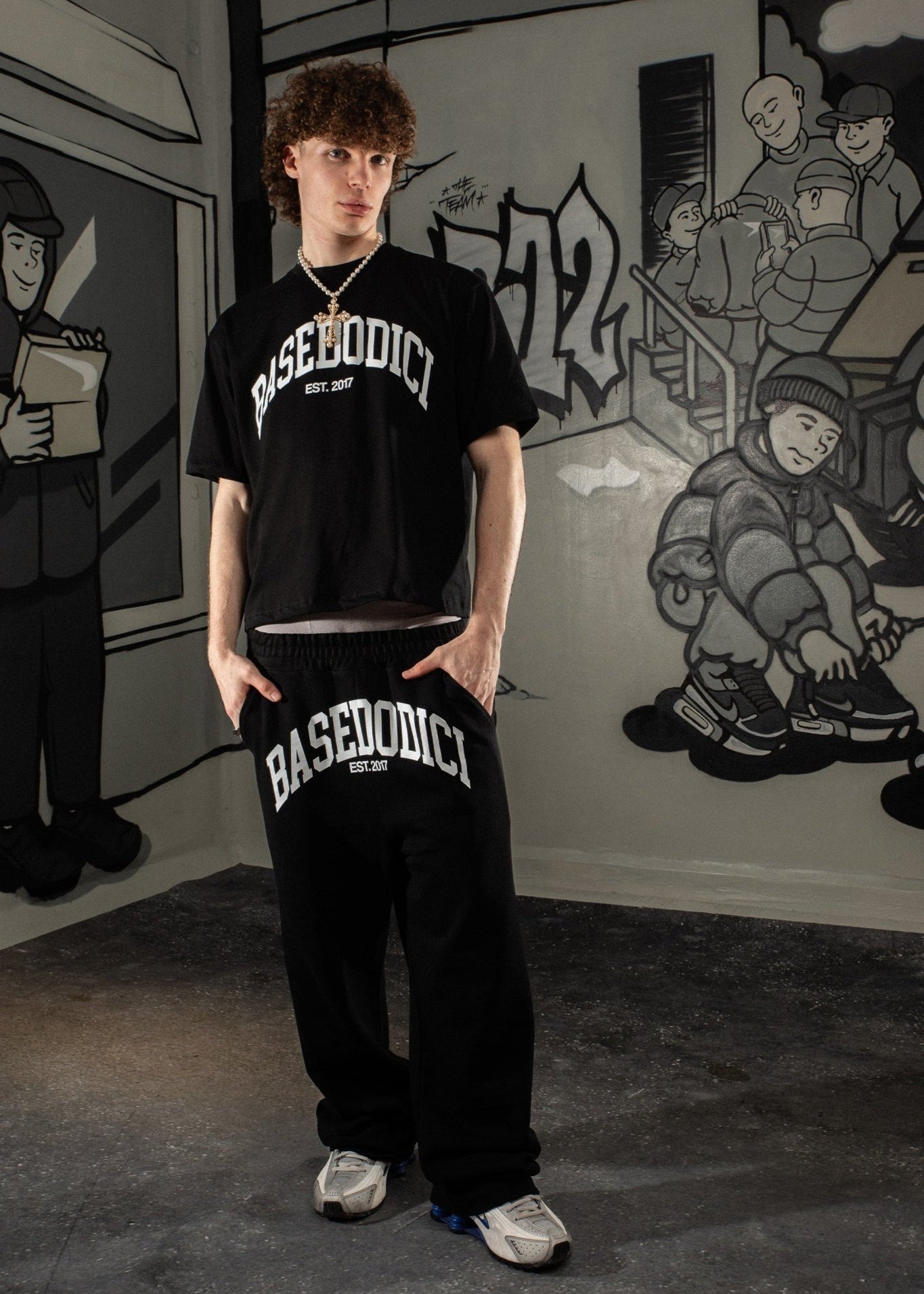 T-Shirt “COMFY” ArcLogo Black - BASEDODICI®