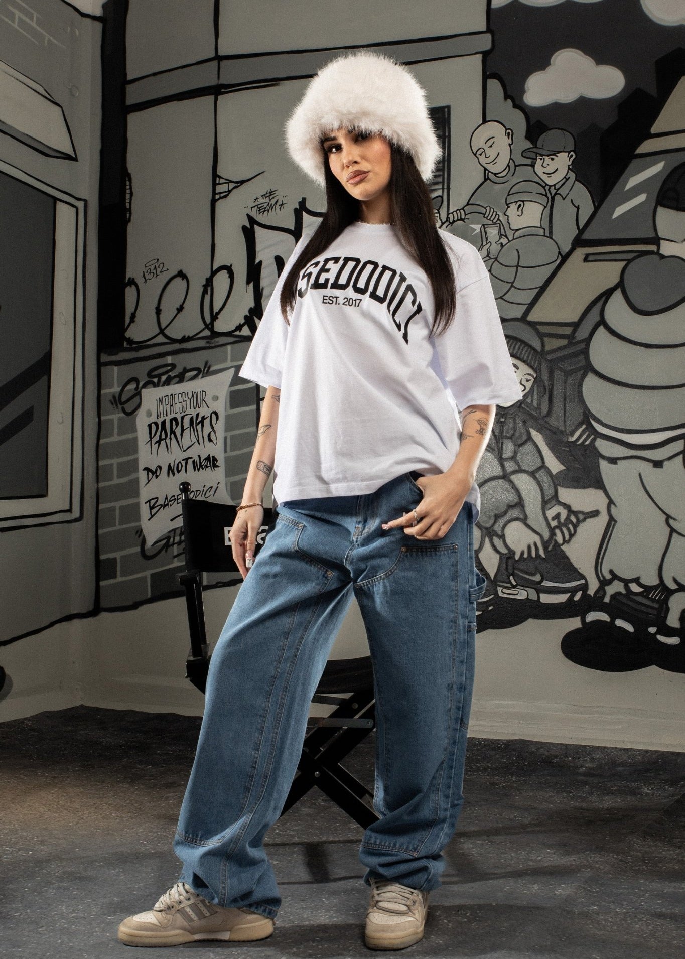 T-Shirt “COMFY” ArcLogo White - BASEDODICI®