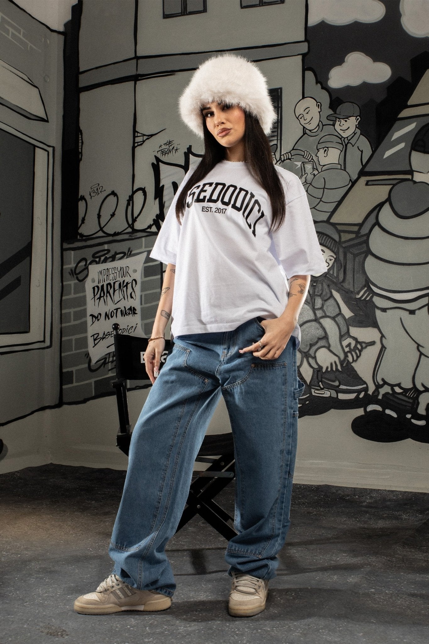 T-Shirt “COMFY” ArcLogo White - BASEDODICI®