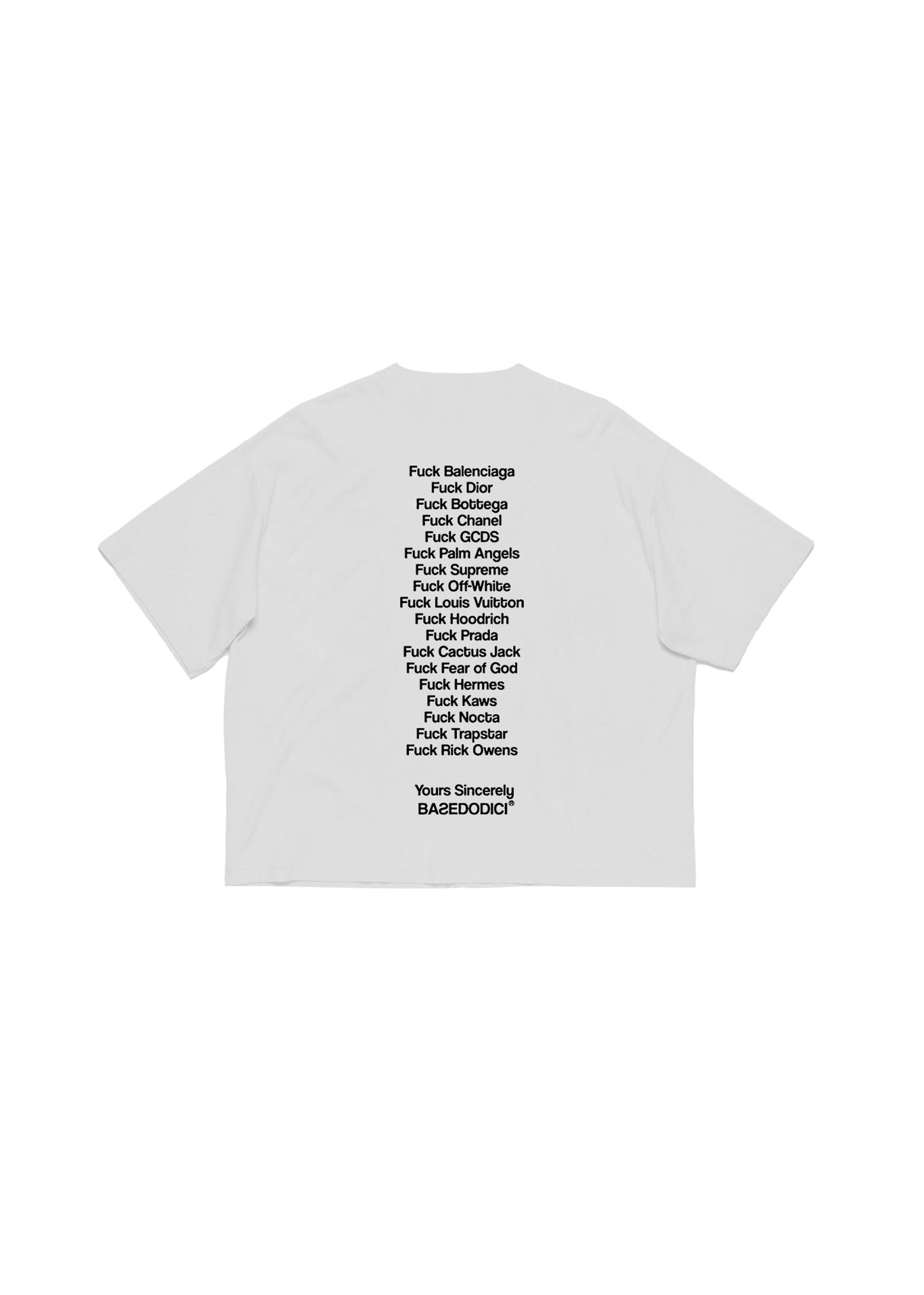 T-Shirt “COMFY” FCK White - BASEDODICI®