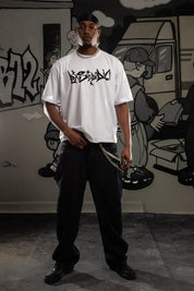 T-Shirt “COMFY” Graffiti White - BASEDODICI®