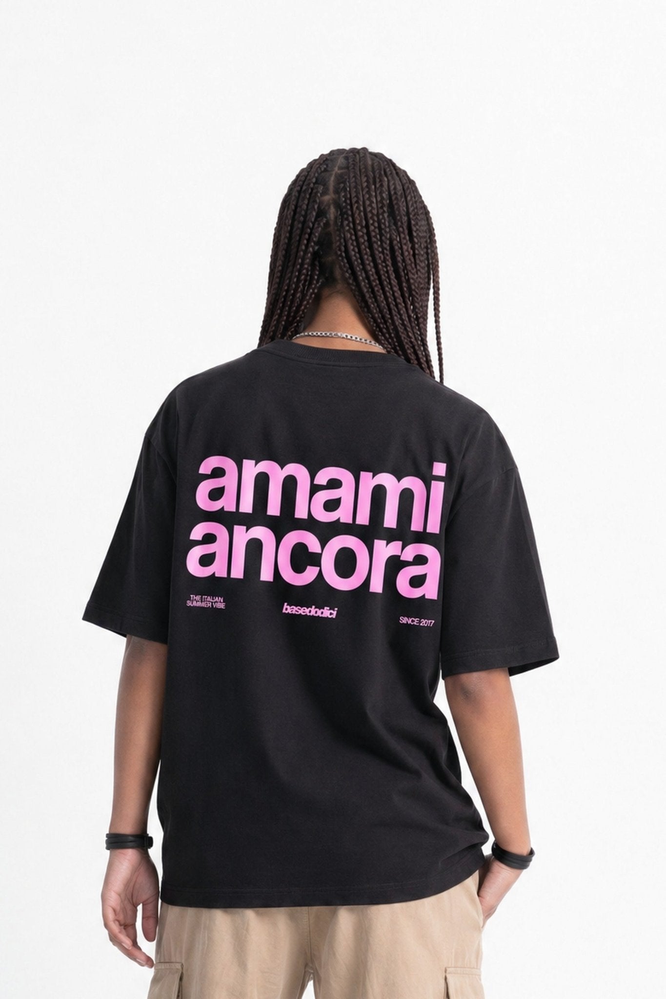 T-Shirt "COPY&PASTE" AmamiAncora Black/Pink - BASEDODICI®