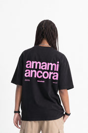 T-Shirt "COPY&PASTE" AmamiAncora Black/Pink - BASEDODICI®