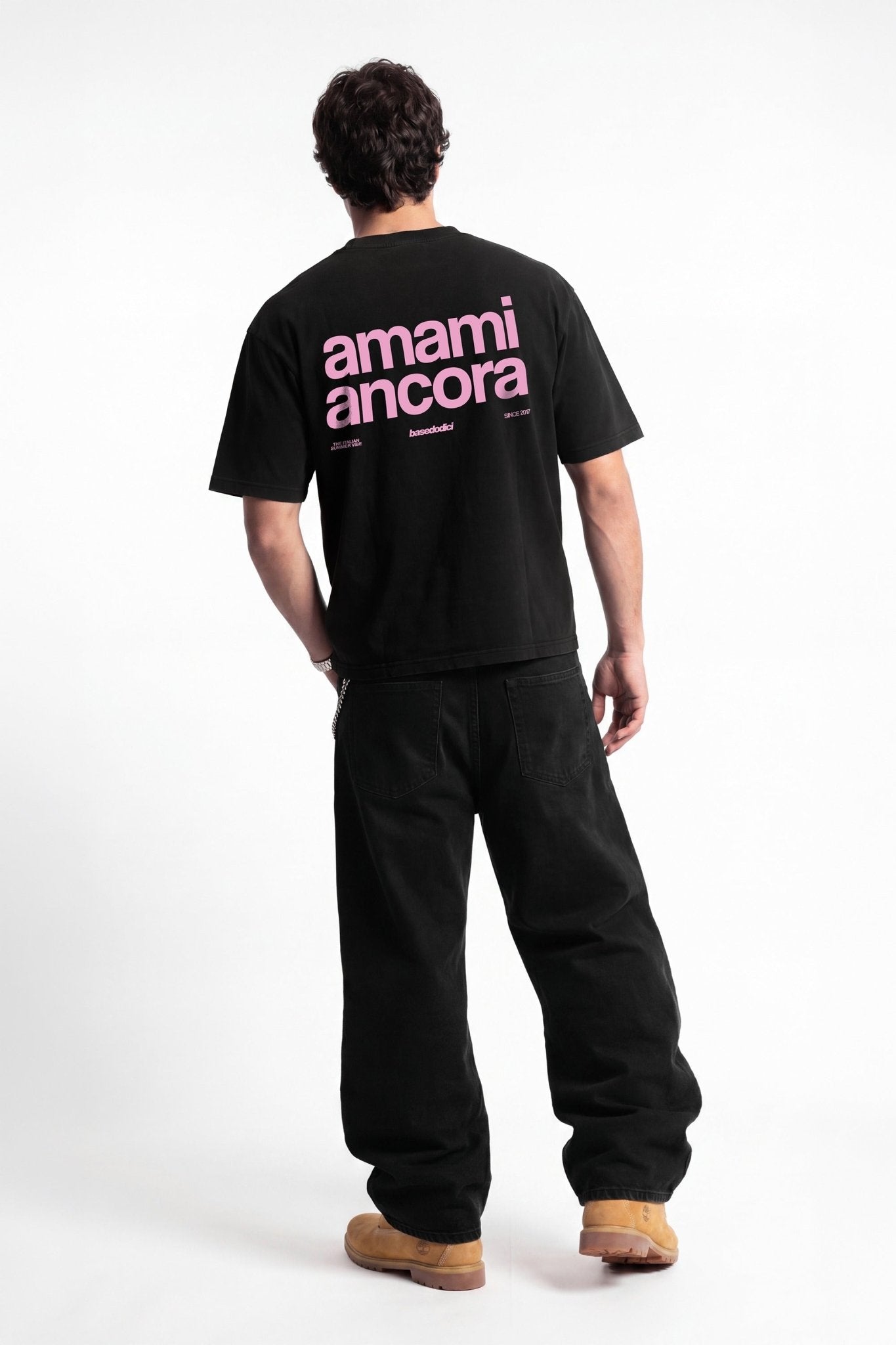 T-Shirt "COPY&PASTE" AmamiAncora Black/Pink - BASEDODICI®