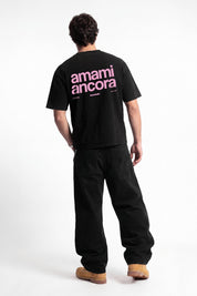 T-Shirt "COPY&PASTE" AmamiAncora Black/Pink - BASEDODICI®
