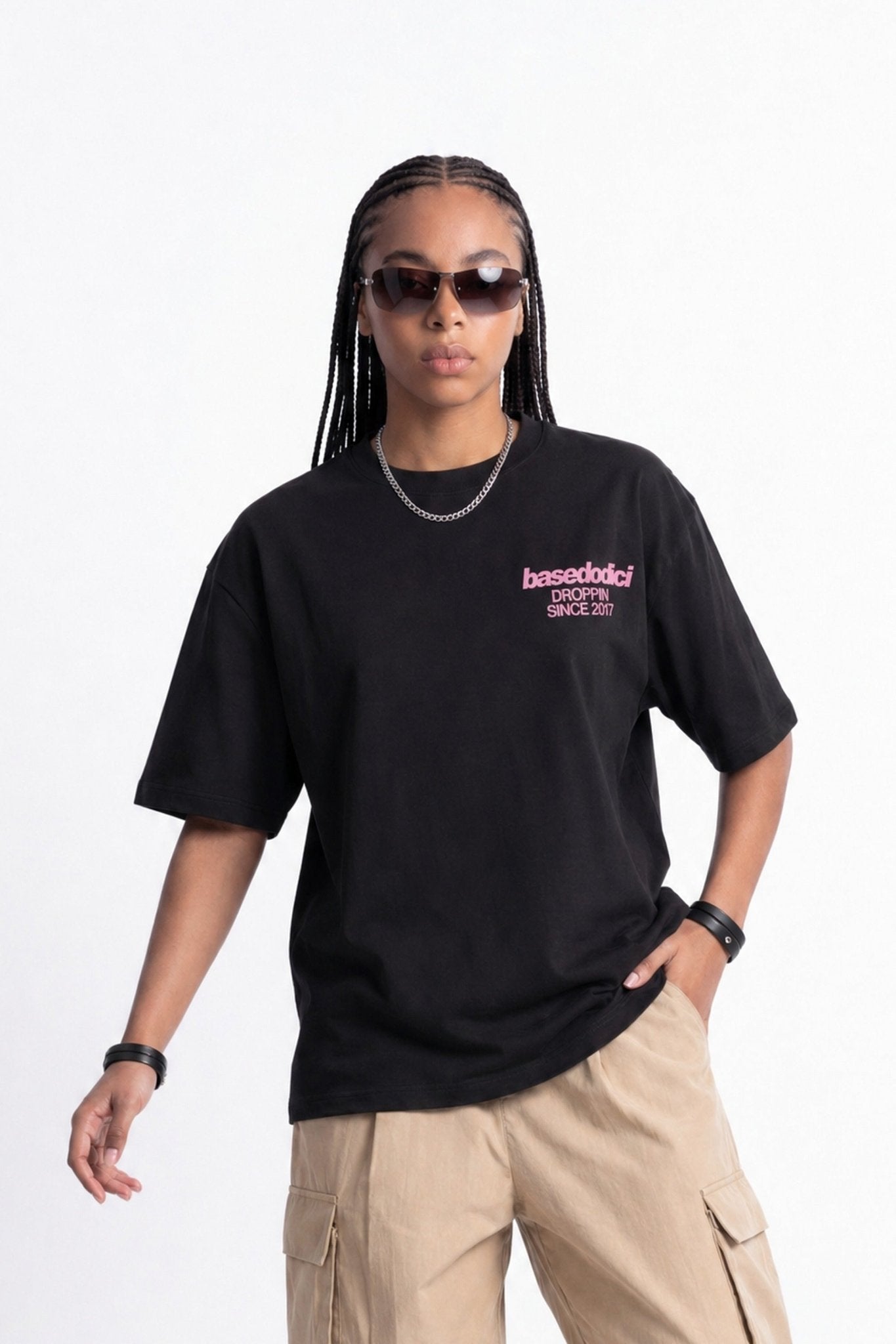 T-Shirt "COPY&PASTE" AmamiAncora Black/Pink - BASEDODICI®