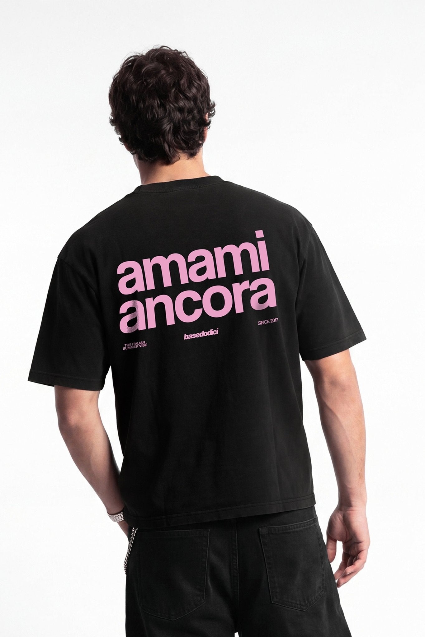 T-Shirt "COPY&PASTE" AmamiAncora Black/Pink - BASEDODICI®