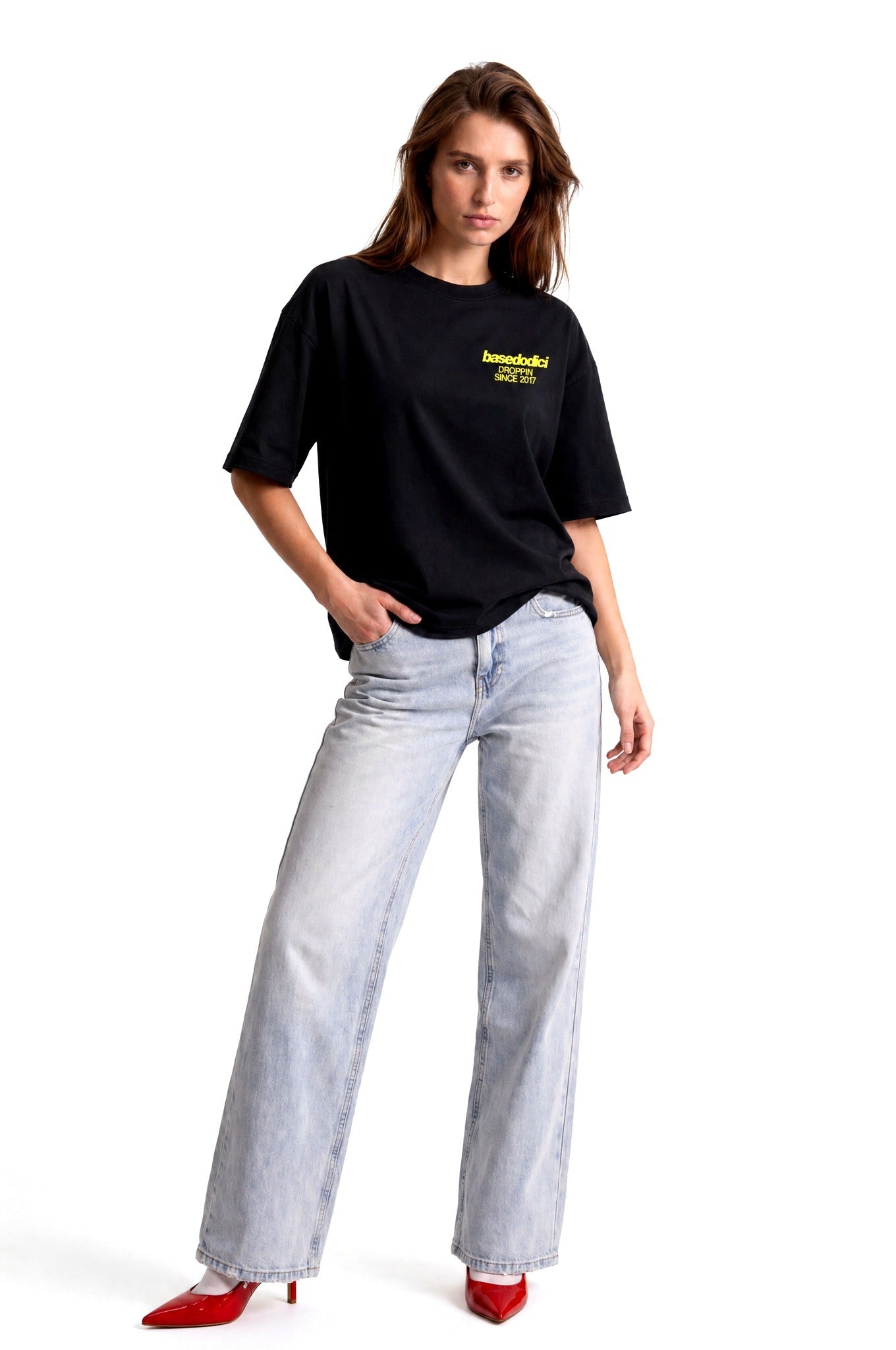 T-Shirt "COPY&PASTE" AmamiAncora Black/Yellow - BASEDODICI®