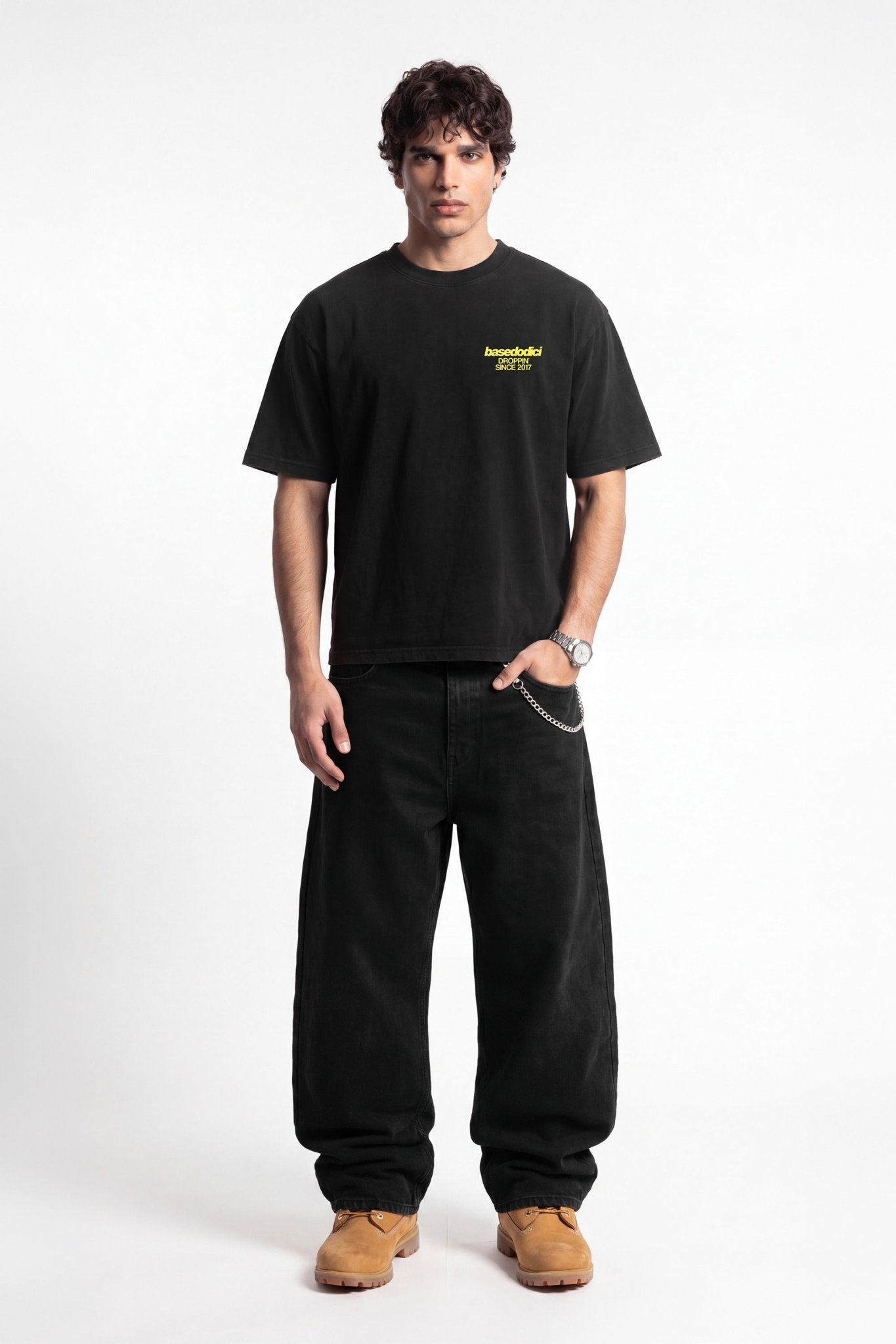 T-Shirt "COPY&PASTE" AmamiAncora Black/Yellow - BASEDODICI®